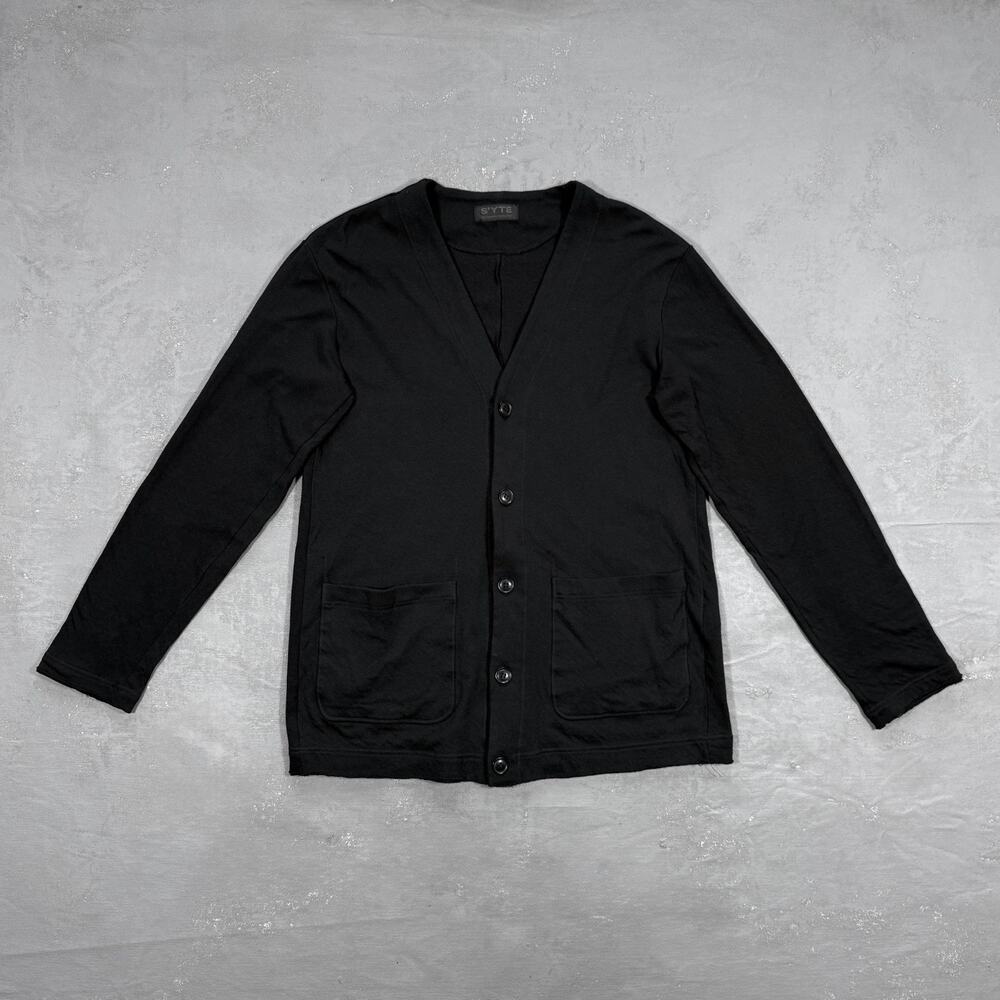 S'YTE Yohji Yamamoto Double Layered Cotton Jersey Cardigan Size 3, L